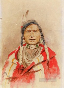 retrato de un indio Charles Marion Russell Pinturas al óleo